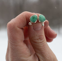 Load image into Gallery viewer, Emerald studs