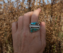 Load image into Gallery viewer, Turquoise and pearl sandwich ; size 7.5
