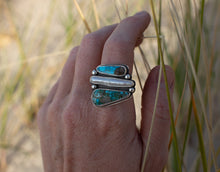 Load image into Gallery viewer, Turquoise and pearl sandwich ; size 7.5