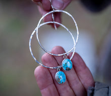 Load image into Gallery viewer, Big Ole Hoops / Turquoise