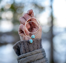 Load image into Gallery viewer, Big Ole Hoops / Turquoise