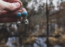 Load image into Gallery viewer, Leland Blue + Pine Cone Earrings