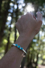 Load image into Gallery viewer, Triple Stone Turq Cuff