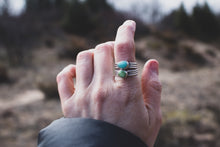 Load image into Gallery viewer, Turquoise Stacks; Size 7.5