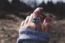 Load image into Gallery viewer, Turquoise Stacks; Size 7.5