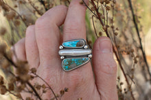 Load image into Gallery viewer, Turquoise and pearl sandwich ; size 7.5
