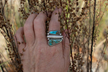 Load image into Gallery viewer, Turquoise and pearl sandwich ; size 7.5
