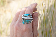 Load image into Gallery viewer, Turquoise and pearl sandwich ; size 7.5
