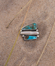 Load image into Gallery viewer, Turquoise and pearl sandwich ; size 7.5
