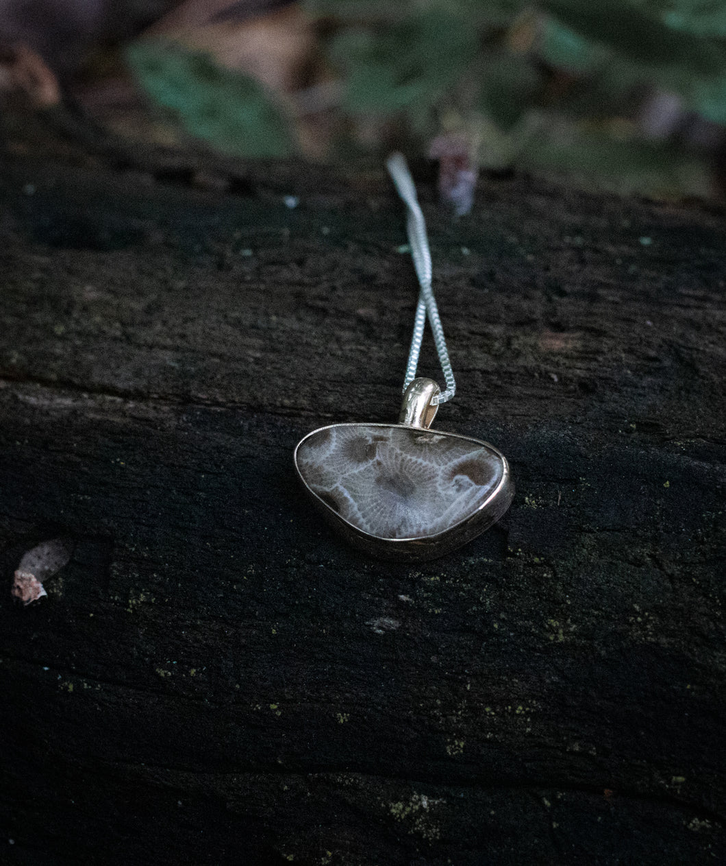 Petoskey Necklace #2; With Gold!