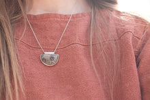 Load image into Gallery viewer, Petoskey Half Moon Necklace
