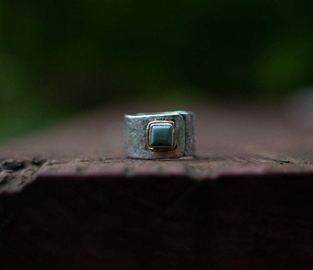 Blue Bloom Ring; Fits Size 6.75