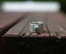 Load image into Gallery viewer, Blue Bloom Ring; Fits Size 6.75

